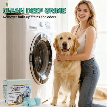 FurFree Washing Machine Cleaner Tablets for Pet Hair Removal – Deep Clean Drum, Removes Odors, Eco-Friendly & Septic Safe (12 Tabs)